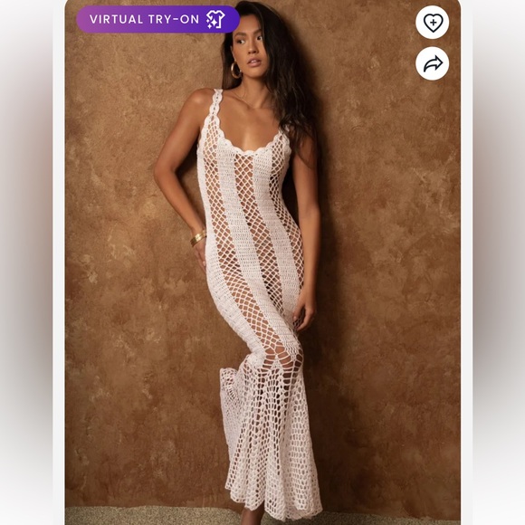 WHITE SUMMER SUNSET MAXI DRESS - Picture 10 of 12